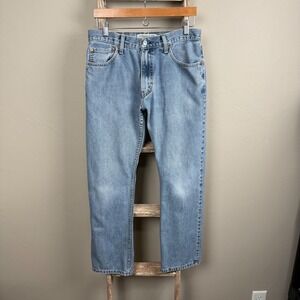Vintage 2010‎ Levi 505 Zip Fly Relax Fit Blue Denim Jeans 31x27.5